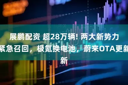 展鹏配资 超28万辆! 两大新势力紧急召回，极氪换电池，蔚来OTA更新